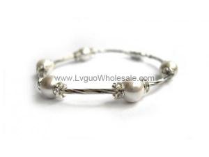 Magnet Clasp - 18cm Hematite Stone Beaded Bracelet